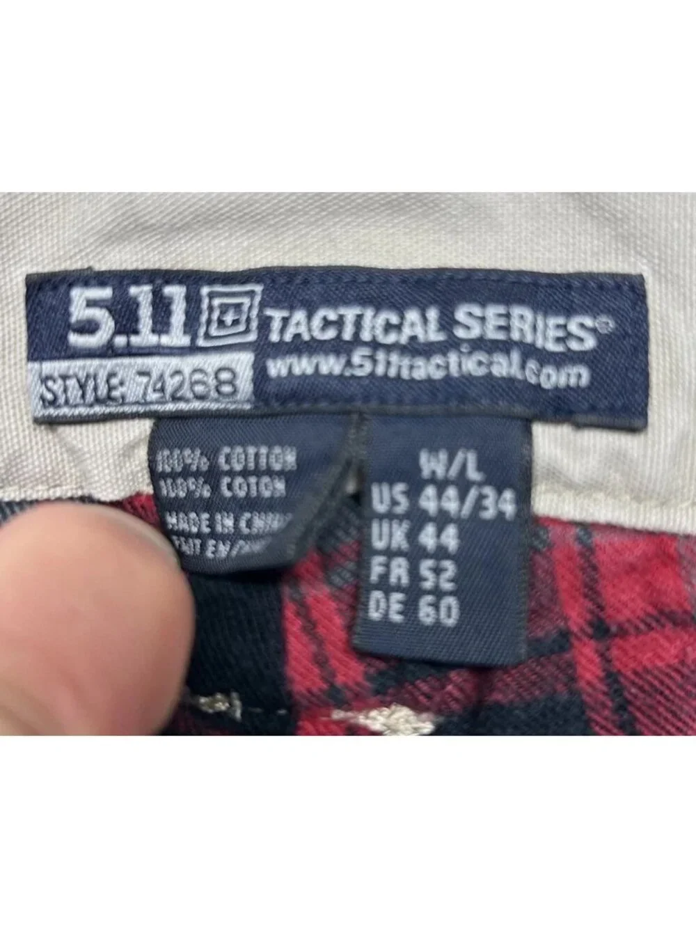 5.11 Tactical Flannel Pants Adult 44x34 Tan Khaki Pockets 74268 Mens “Read”